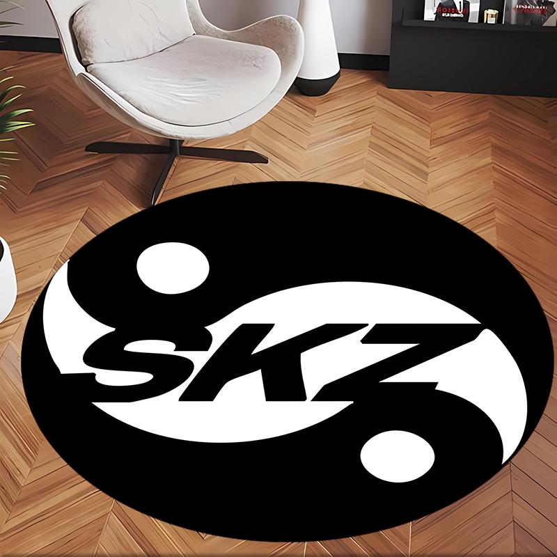 Skz (28) Round Office Rug Decorative Floor Rug for Office Bedroom Living Room and Home Space