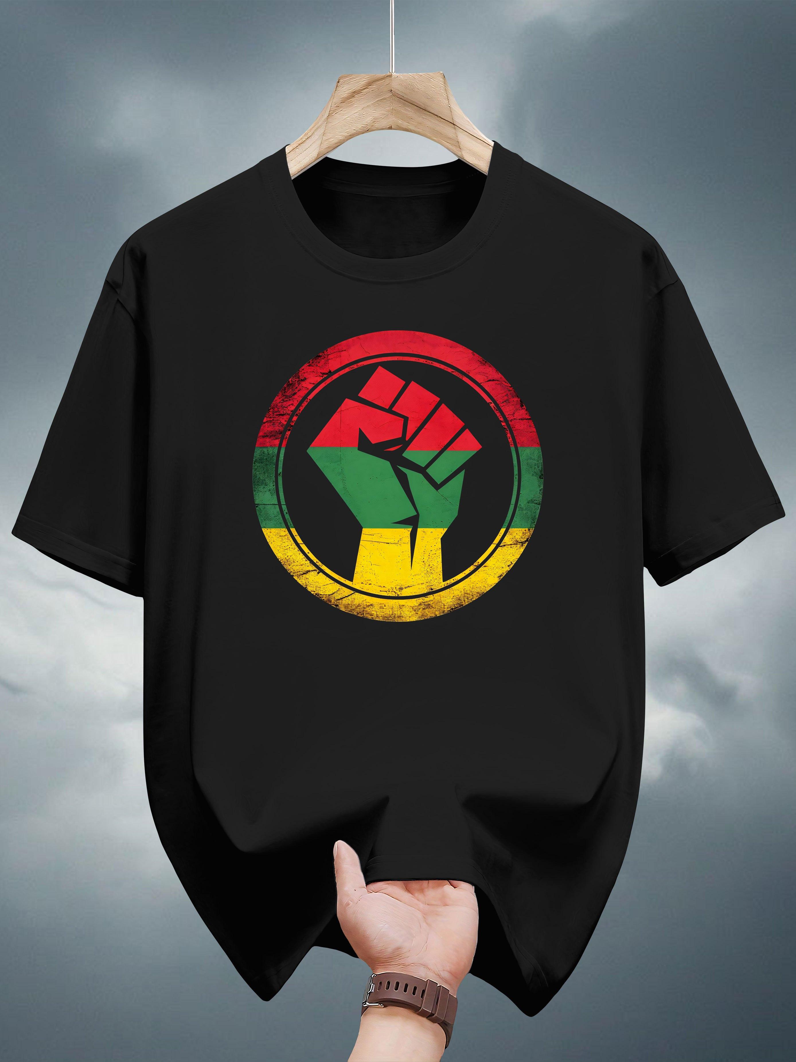 Casual Cotton T-shirt with Vibrant Peace Symbol Graphic - Short Sleeve XL