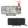 New Radio Projection Alarm Clock LED Large Screen Digital Display Temperature and Humidity Clock Desktop Electronic Clock