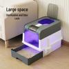 XL Odor-Proof Cat Litter Box with UV Sterilization & Anti-Splash Tray