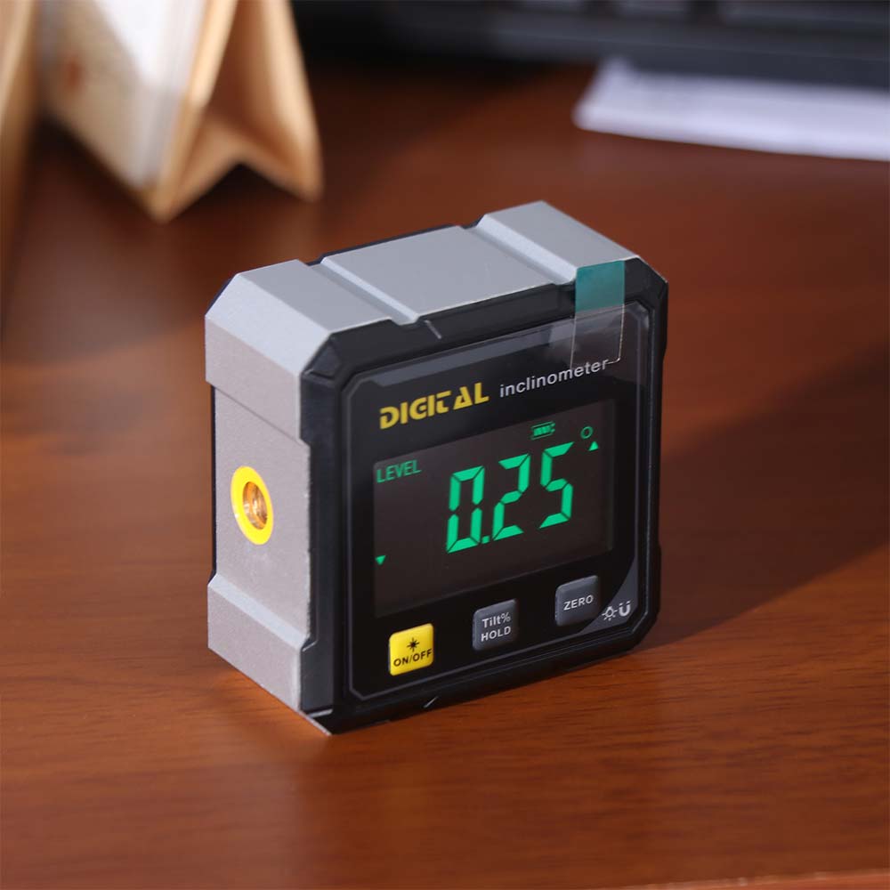 Four Sided Display Angle Gauge Digital Display Magnetic Suction Level Protractor Inclinometer Accurate Compact Angle Gauge