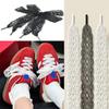 1Pair Fashion Ribbon Shoelace Lace Braided Shoelaces 3CM Width Flat Lace Shoe Laces for Sneakers Black White Shoe Strap