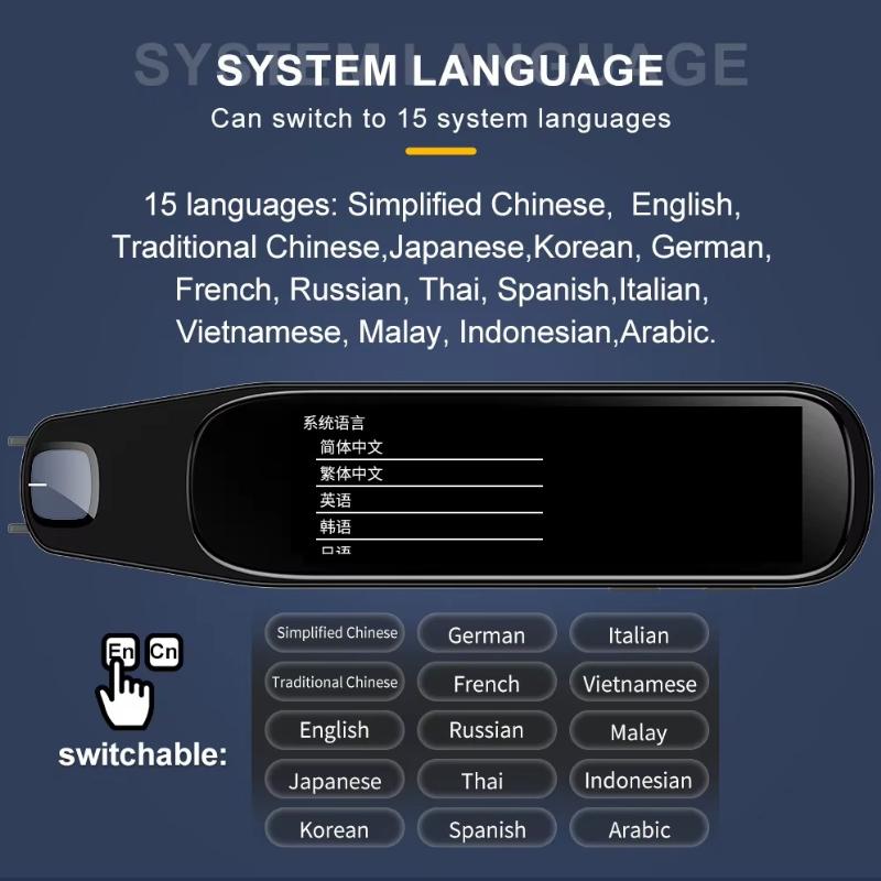 2026 MD21 Voice Translation Pen Real Time Intelligent Text Scanning Point Reading Learning Smart Voice Translator Recording Pen for Students Learners
