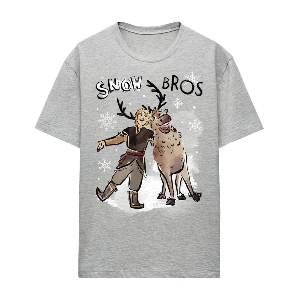 Frozen Womens/Ladies Snow Bros Sven & Kristoff Heather T-Shirt