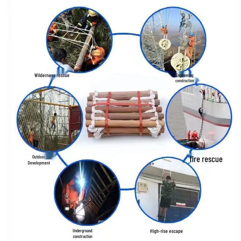 Wei Baida Solid Wood Escape Rope Ladder