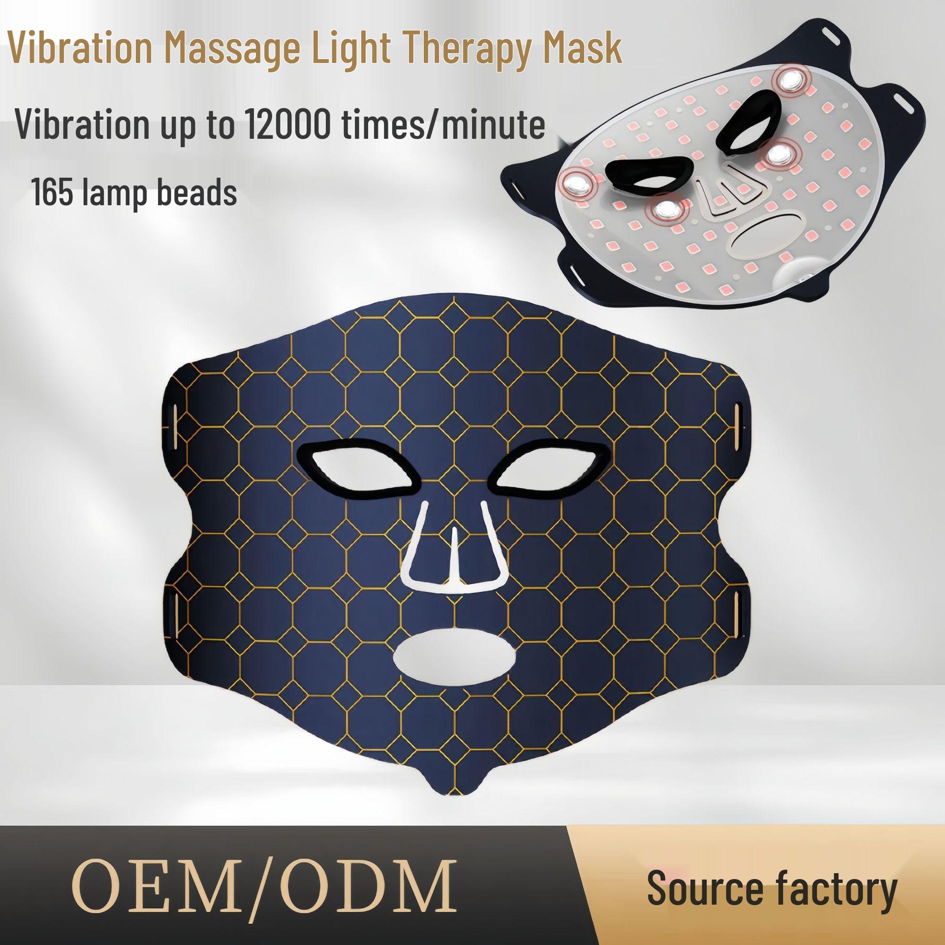 7-Color LED Photon Light Therapy Mask with Vibration - Red & Blue Light Rejuvenation Beauty Device