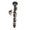 Oboe Brooch Pin Fashion Elegant Simulation Metal Musical Instrument Brooch with Red Velvet Lined Case