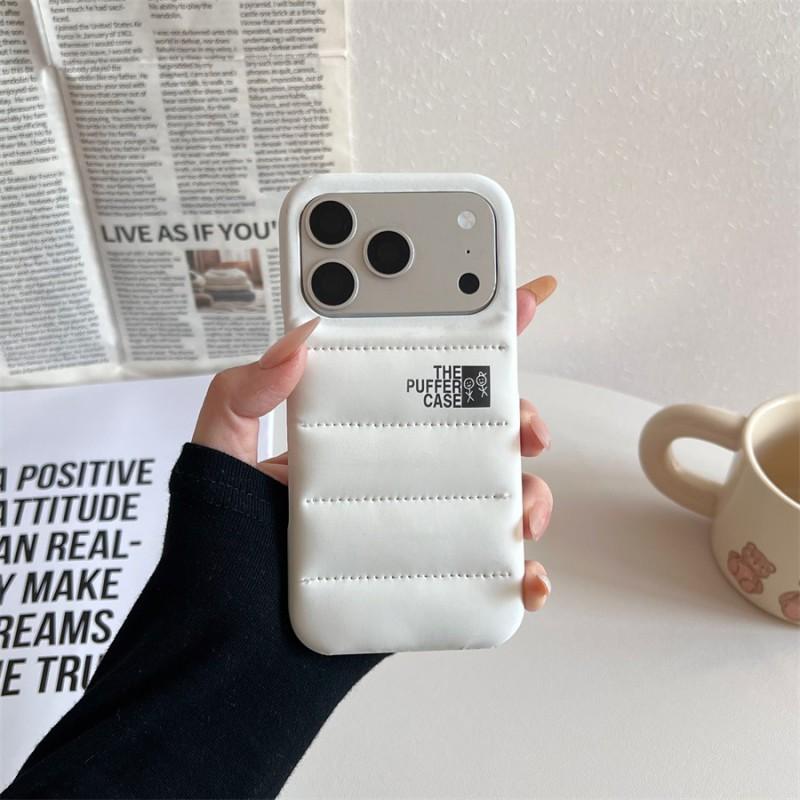 Custodia imbottita stile piumino per telefono IPhone 17 Air Pro Max Cover posteriore in PU antiurto in più colori