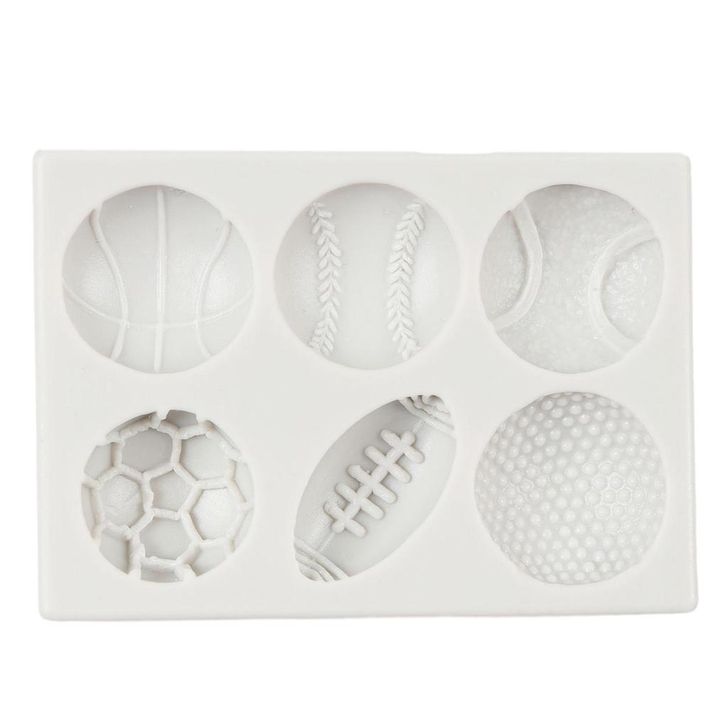 Sports Ball Silicone Mold Football Baseball Basketball Fondant Molds Cake Decorating Tools Theme Cake Dessert Decorated Chocolate Candy Mold