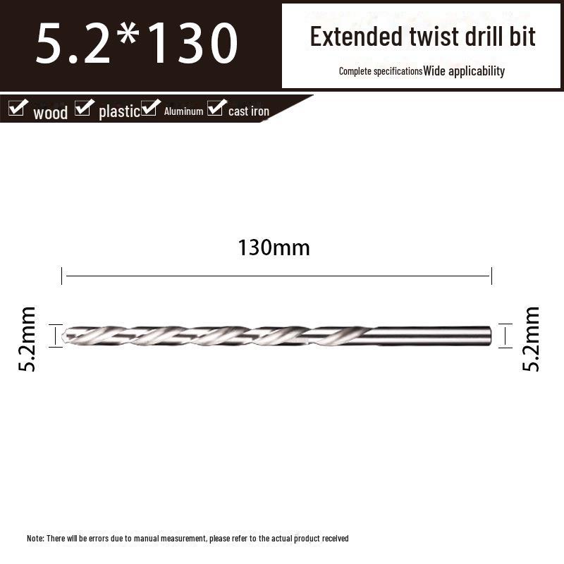 Hongding Extra Long HSS Twist Drill Bit - 4mm X 160/200/300mm