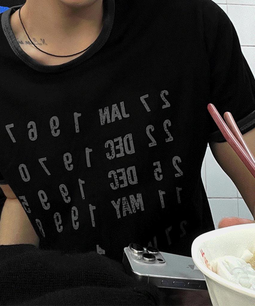 Siaosiko Crop Muscle Fit Ringer Archive Short Sleeve T-Shirt Black