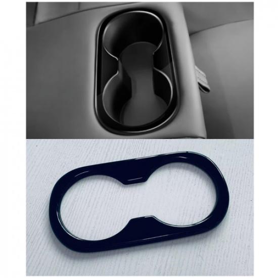 Glossy Black Rear Water Cup Holder Frame Cover Trim For -2025 Toyota Prius