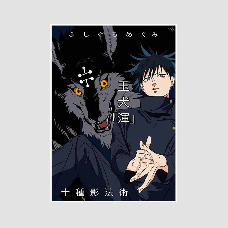 Anime Jujutsu Kaisen Posters Aesthetic White Paper Satoru Gojo Nobara Kugisaki Poster Wall Art Painting Study Home Decor Room Bar Decoration Pictures