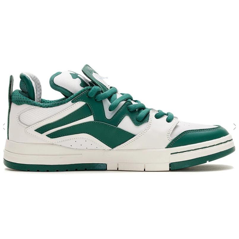 Li-Ning Caixa de Presente We Wo Dados Conjunto de Ano Novo Sapatos de Skate de Cano Baixo Leves Resistentes ao Desgaste Antiderrapantes Tênis Feminino Verde AECS002-2(S-BOX)