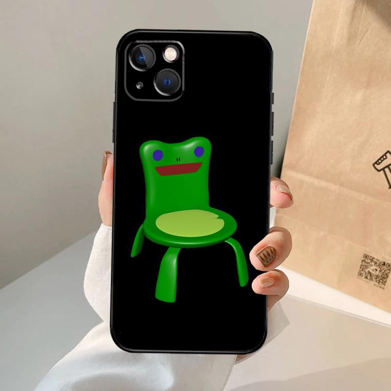 

Cute Froggy Chair Animal Phone Case For iPhone 17 Air 16 14 13 12 11 15 Pro Max 13 12 mini 15 16 Plus 16e Cover Coque iPhone 15 Pro