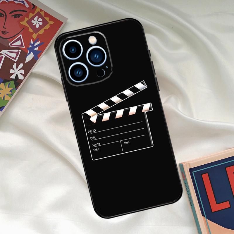Film Clapperboard Phone Case For iPhone 16 15 14 12 11 13 17 Pro Max 15 16 Plus 13 Mini 16e 17 Air Funda Cover