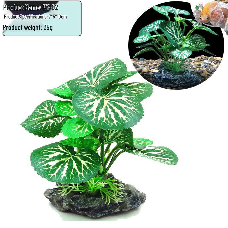 

High-Quality Artificial Aquatic Plants for Fish Tanks and Reptile Habitats - Realistic Fabric Foliage Ornaments