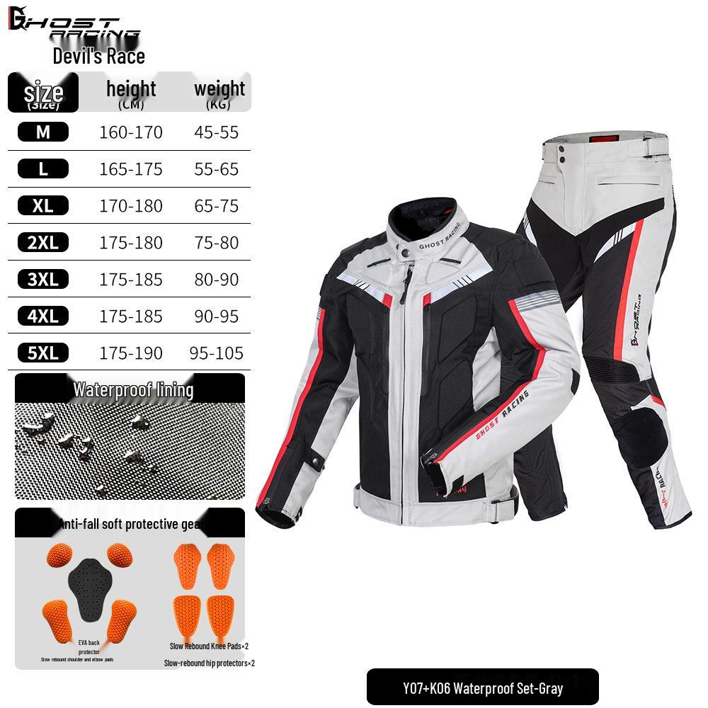 All-Season Windproof Waterproof Motorcycle Riding Suit, Anti-Fall Racing Gear for Warmth and Leisure