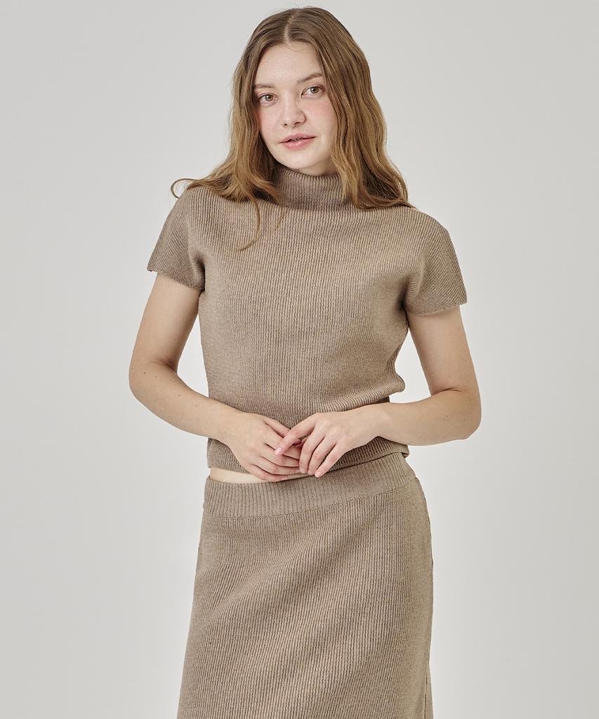 THE-ABON Vivi Raglan Mock Turtleneck Knit Black