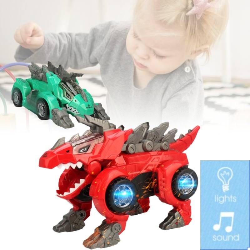 Véhicule Transformable Dragon Triangulaire Électrique Passionnant Avec Lumières Colorées Et Musique Pour Enfants