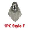 1PC/2PCS Fashion Handmade Shoulder Jewelry Tassel Rhinestones Epaulettes Cloth Accessories Brooch Epaulet Shoulder Brooches Gift