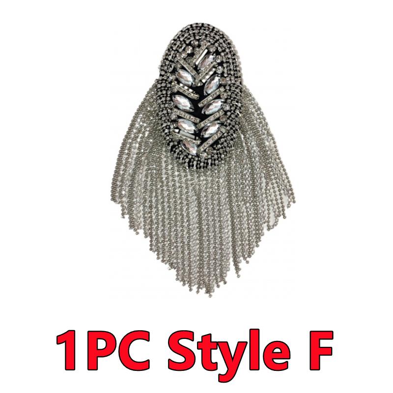 1PC/2PCS Fashion Handmade Shoulder Jewelry Tassel Rhinestones Epaulettes Cloth Accessories Brooch Epaulet Shoulder Brooches Gift