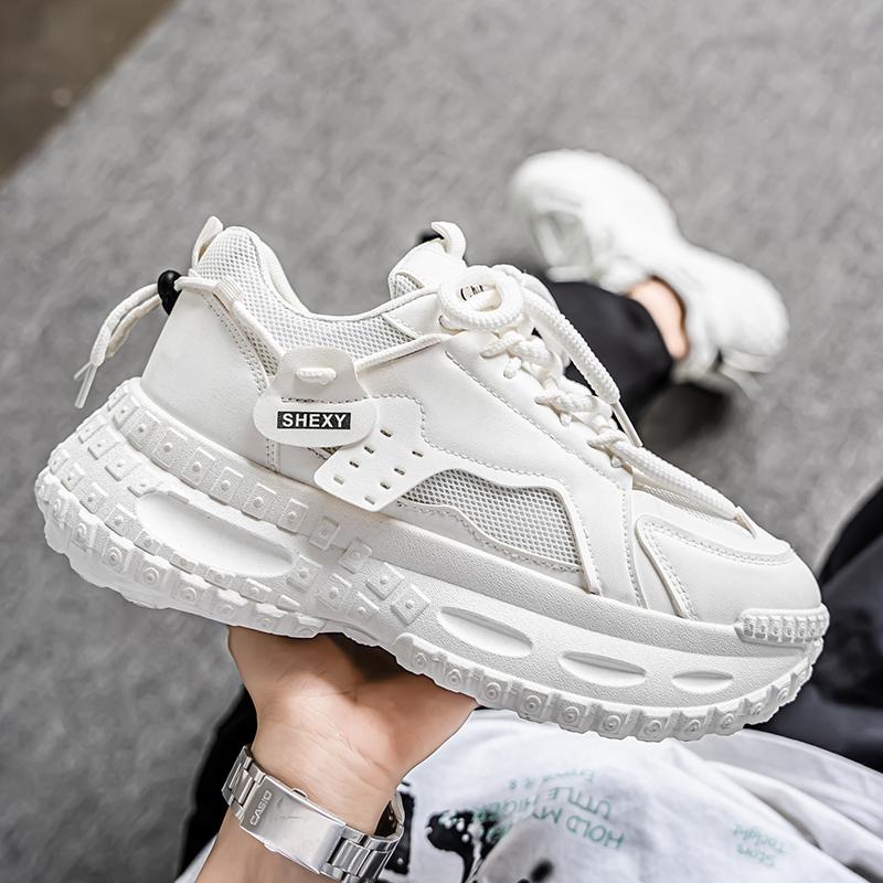 New Fashion Men 's Four Seasons Comfortable Thick Sole Shoes Students BoysTrending Soft Sole Breathable Casual Running Sneakers