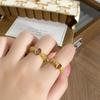 Medieval Personality Retro Fortune Imitation Opal Exquisite Opening Ring Fashion Niche Light Luxury High-End Ring Woman
