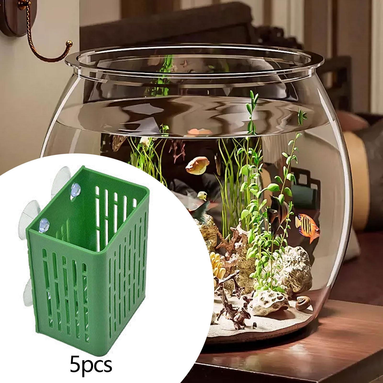 

5 шт. Держатель для аквариумных растений Водные сетчатые горшки Чашки Присоска для ландшафта зелёный