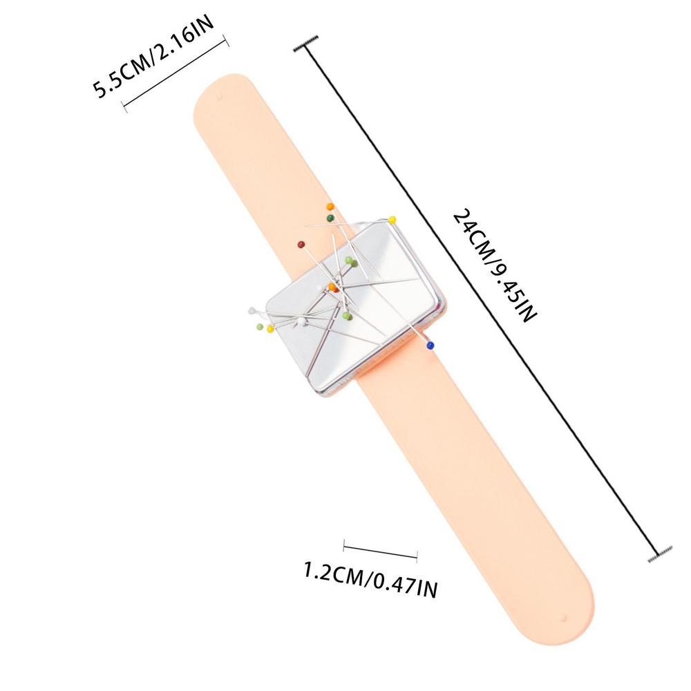 Magnetic Sewing PinCushion Silicone Wrist Needle Pad Safe Bracelet Pin Cushion Storage Sewing Pins Wristband Pin Holder 3 Colors