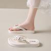 Shoes Kawaii with Bow Flat White Women's Flip Flops Slippers and Ladies Sandals Designer Luxury Low Price Non Slip Casual Slides