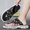 2025 Summer Slippers Men's Wear Trend Sports Fashion Dual-purpose Sandals Beach Fashion Graffiti Platform Sandals