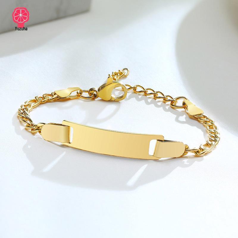 Engraved Stainless Steel Curved Children's Bracelet - Personalized Baby Bangle, Christmas or Birthday Gift