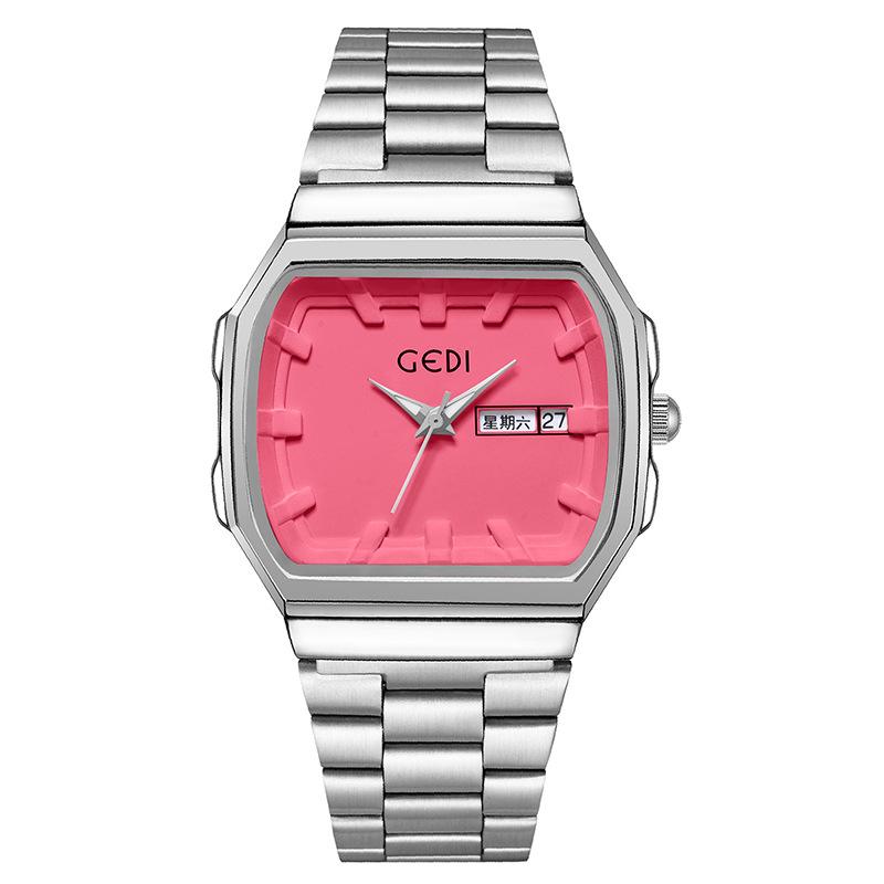 Calendar Steel Belt Women'S Watch Retro Wine Barrel High-End Watch Women'S Waterproof High-Value Quartz Watch