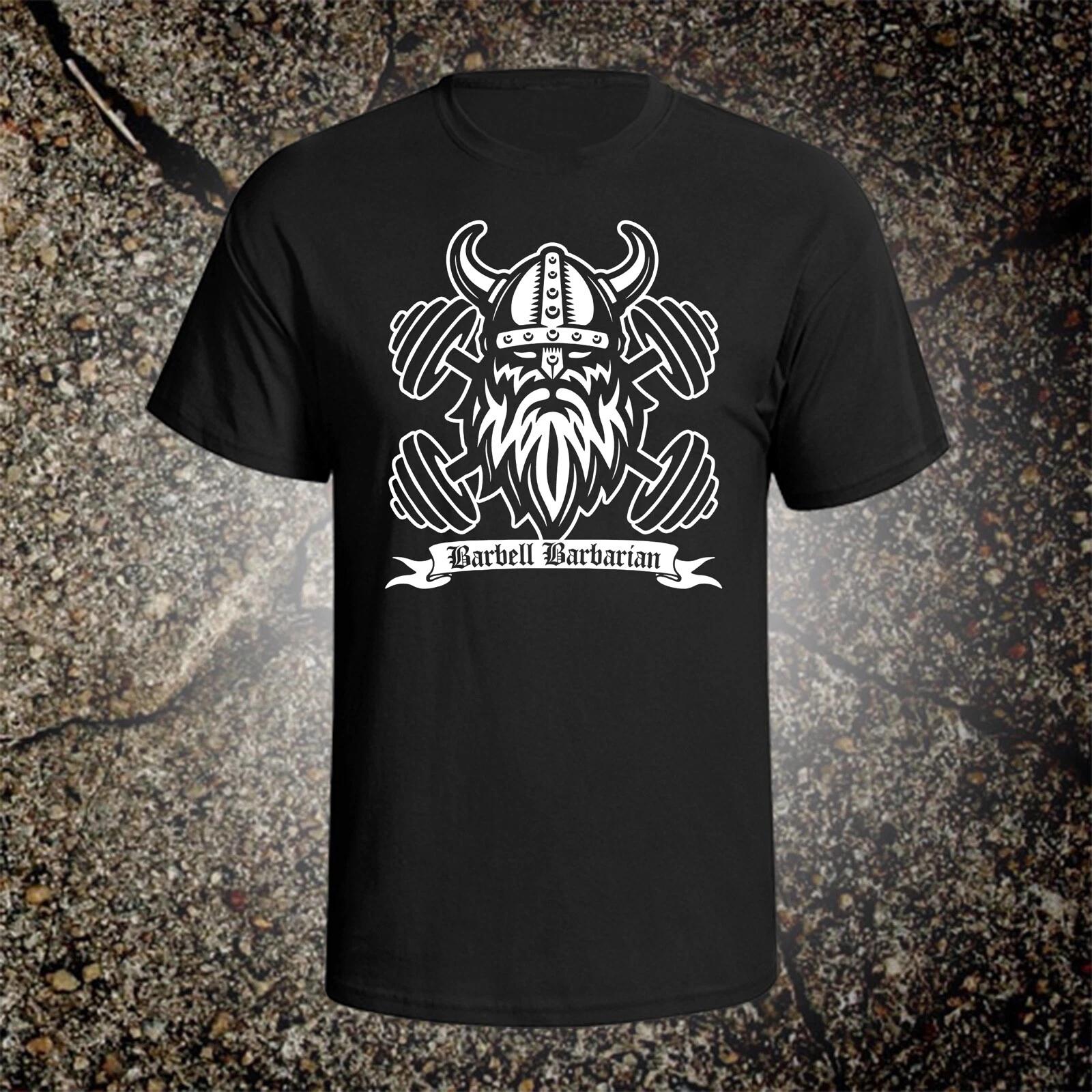 

Barbell Barbarian | bodybuilding graphic tee shirt lifting gym rogue workout XL