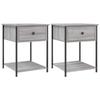 VidaXL Bedside Tables 2 Pcs Sonoma Grey 44x45x58 Cm Engineered Wood 825850