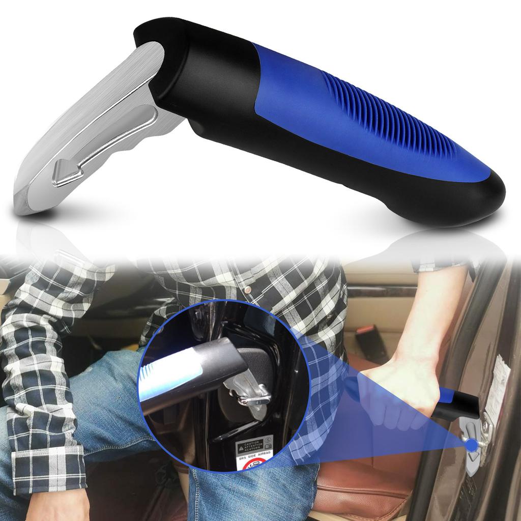 Multifunctional Car Door Assist Handle Portable Car Window Breaker for Children Elderly