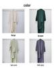 Yiduo Duo New Middle East Hijab Long Robe - Solid Color Simple Dress 21499