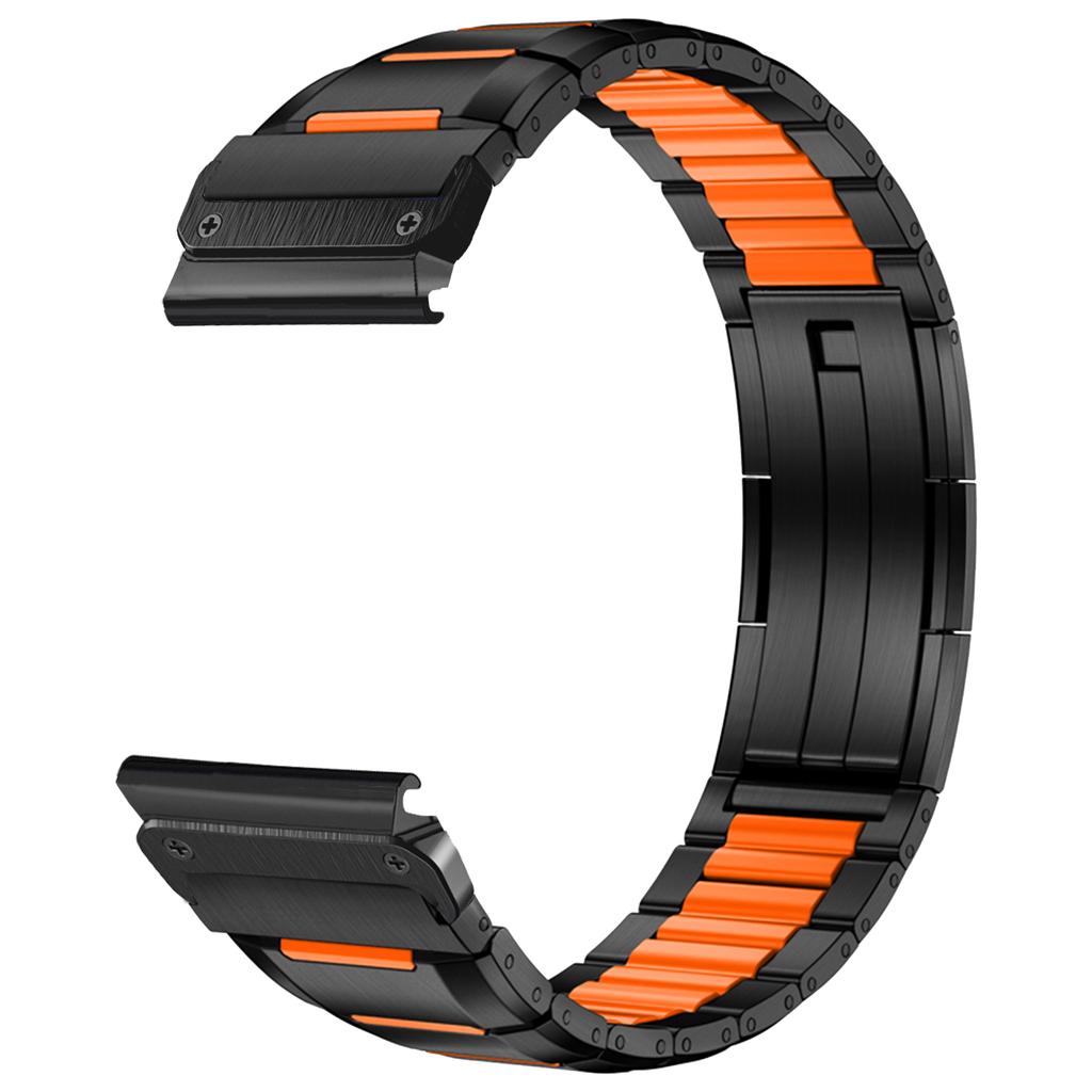 22/26mm Stainless Steel Silicone Band for Garmin Fenix 8 47/51mm 7 7X Pro 6 6X QuickFit Bands for Epix Gen2 Marq Bracelet Strap