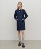 Malittepeulangsowajeobeo W Denim Long Sleeve Dress Dark Blue