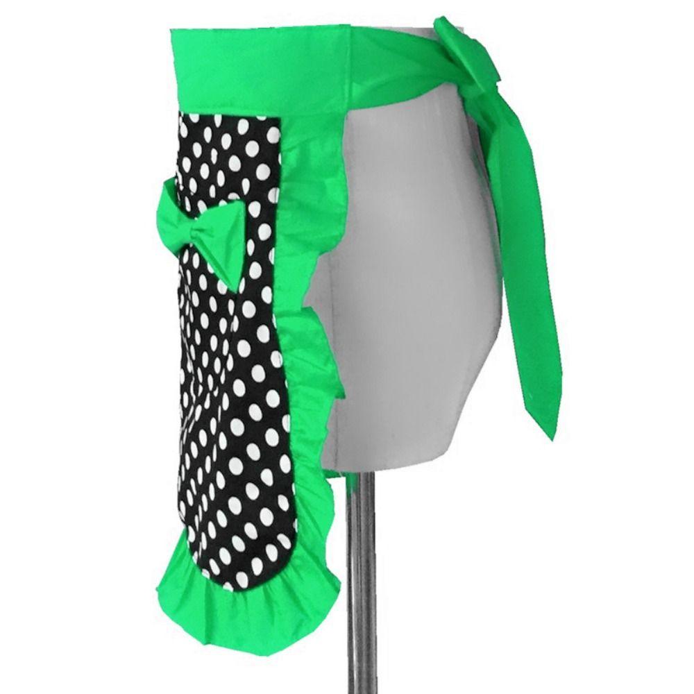 Cotton Half Apron Small Dot Hotel Apron Fashion Working Clothes  For Women Girls