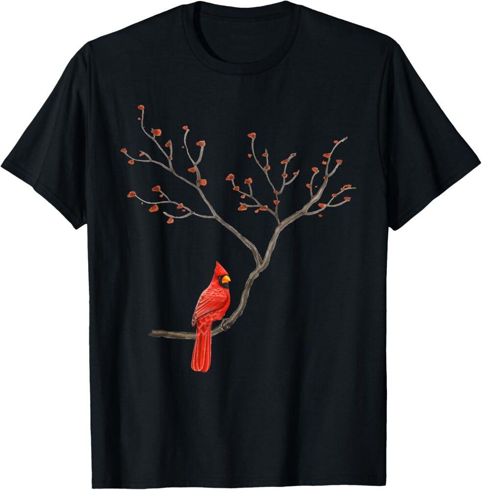 

Red Cardinal Bird Lovers Birdwatching Birding Vintage T-Shirt Unisex T-Shirt M