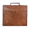 Satchel Laptop Briefcase Bag Fancy Vintage Brown Goat Genuine Leather Messenger