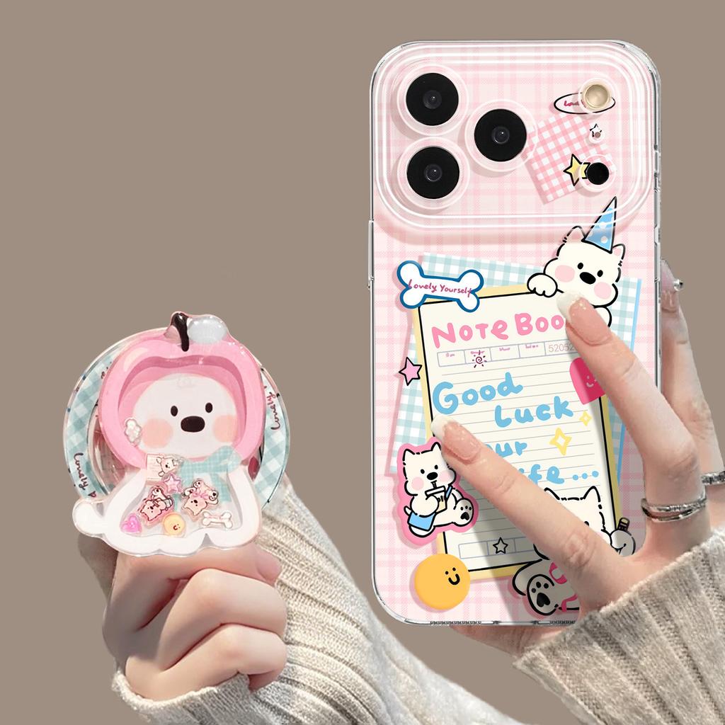 Sweet puppy for iphone17pm mobile phone case holder 16pro hard 15 magnetic suction 14 apple 13 cute case