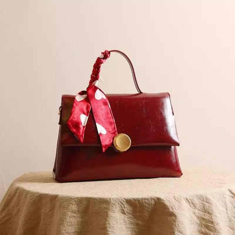 Wedding Bag, Bride's Bag, Fashionable Women's Bag, Handbag, Red Bag, Elegant Small Square Bag
