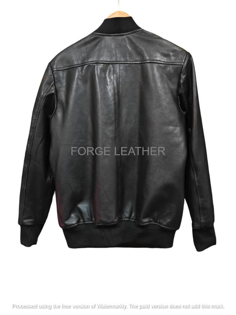 Motorcycle Biker Soft Stylish Men Leather Jacket Black Handmade Genuine Lambskin