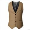 Gilet da Uomo Primavera/Estate Senza Maniche con Vita Regolabile Monopetto Monocolore Gilet da Abito da Lavoro Matrimonio