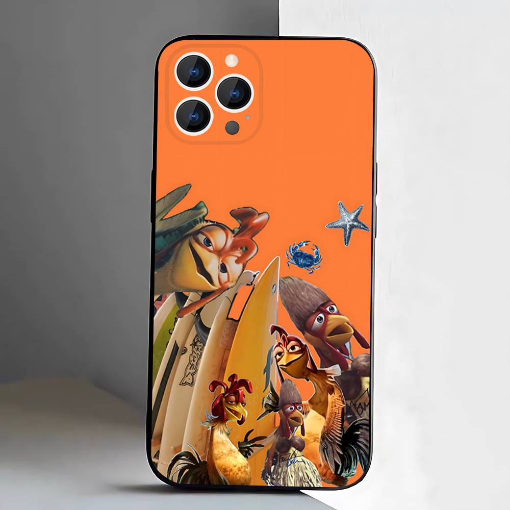Chicken J-Joe Surf Phone Case For iPhone 17,16,15,14,13,12,Pro,Max,Plus,E,SE4,Air,Mini Black Soft Box iPhone13PRO