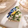 Blue Tit Brooch, Alloy Bird Pin for Women, Cute Lapel Pin for Jackets and Hats