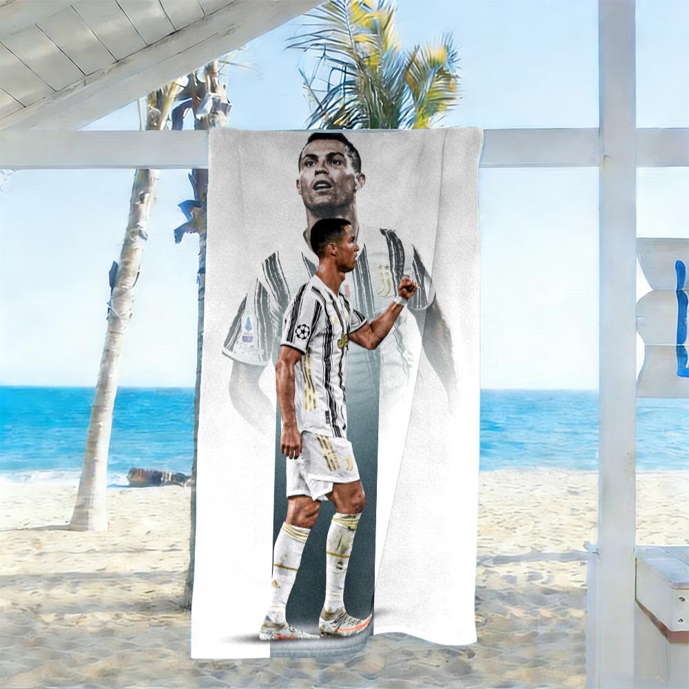 Cristiano Ronaldo Juventus Beach Towel High Absorbency & Quick-Dry Comfortable Lightweight Perfect for Traveling Yoga Camping and Swimming